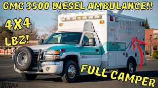 This 2007 GMC Duramax 4x4 Ambulance is a Full Off Grid Camper [upl. by Hogen]