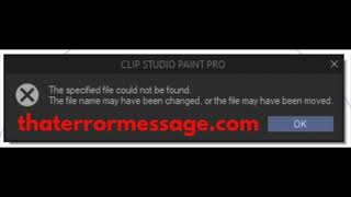 Specified file could not be found Clips Studio Paint [upl. by Pepi]