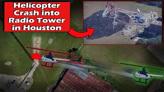 Helicopter Crash into Radio Tower in East Houston  Multiple Fatalities [upl. by Assirod]