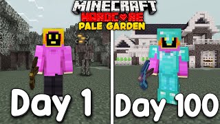 I Survived 100 Days In A Pale Garden ONLY World In Minecraft Hardcore [upl. by Phoebe]