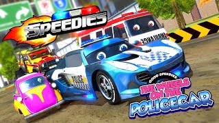 Wheels On The Police Car Nursery Rhyme for Children by Speedies [upl. by Scarlet]