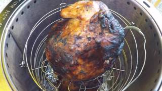 Chickens in the CharBroil the Big Easy 3 in 1 Smoker Roaster and Grill [upl. by Lilithe694]