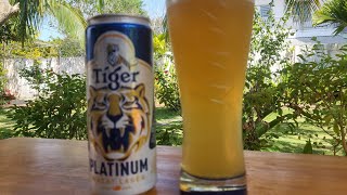 Tiger Platinum Wheat Lager 45 ABV 330ml 52p [upl. by Nylynnej]