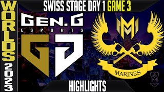 GEN vs GAM Highlights  Worlds 2023 Swiss Stage Day 1 Round 1  GENG vs Gigabyte Marines [upl. by Peer]