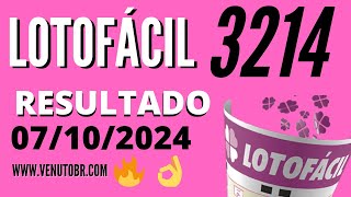 🍀 Resultado Lotofácil 3214 [upl. by Bald]