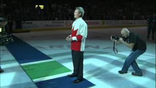 Canucks Vs Oilers  Paul Henderson Ceremonial Puck Drop  040211  HD [upl. by Akiemaj]