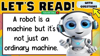 READING COMPREHENSION GRADE 4 AND GRADE 5 6 SHORT STORIES WITH QUESTIONS  ROBOTS [upl. by Idnyl]