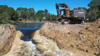 Epic Dam Busting To Flood The 9 Acre Pond [upl. by Merc]