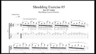 Shredding Exercise Shredding Exercise 05Key of C major [upl. by Fishbein]