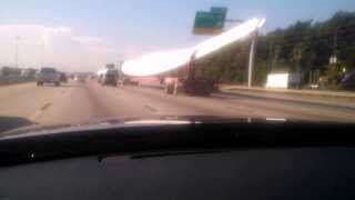 Trucks Carrying Wind Turbine Blades Houston [upl. by Goldsmith]