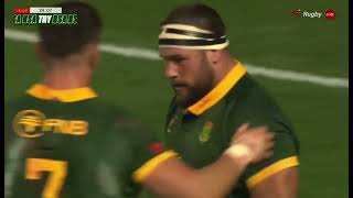 Thomas Du Toit TRY vs Scotland 2014  Springboks International Rugby Highlights springboks rugby [upl. by Darwin]