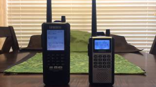 Uniden BCD436HP with the BCD396XT using stock antennas [upl. by Ennoid]