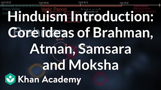 Hinduism Introduction Core ideas of Brahman Atman Samsara and Moksha  History  Khan Academy [upl. by Brockwell]