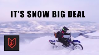 How To Ride A Motorcycle In Deep Snow  A Canadian Explains [upl. by Ettennej]