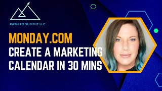 Create a Marketing Content Calendar with mondaycom in 30 minutes [upl. by Jacky]