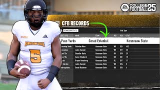 MY 2STAR QB BROKE A SCHOOL RECORD College Football 25 Road To Glory [upl. by Atselec]