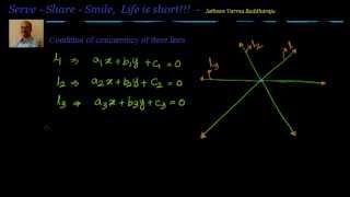 Straight lines Condition of concurrency of three lines [upl. by Bronez]