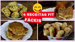 4 RECEITAS FIT PARA O SEU LANCHE  RECEITAS FITNESS FÁCEIS E BARATAS [upl. by Edals]