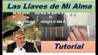 Las llaves de mi Alma en Guitarra Vicente Fernández Tutorial de Guitarra [upl. by Mikael]