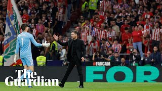 Diego Simeone criticises Atlético Madrid ultras and Courtois for Madrid derby disturbance [upl. by Gow254]