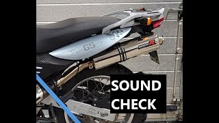 DOMINATOR SLIPON SOUND CHECK  BMW F650GS [upl. by Arised]