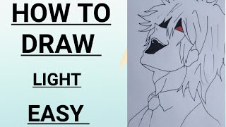 How to draw Light step by step  Light kaise banaye  Easy Light Drawing  Death note  👻👻 [upl. by Juditha602]