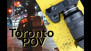 Half hour Night Street Photography POV Toronto Sony ZVE10 and Tamron 1770mm F28 [upl. by Nauaj]