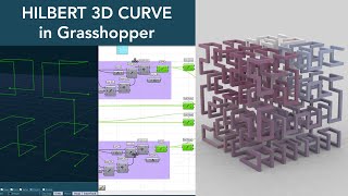 Hilbert 3D Curve using Grasshopper  ترجمة عربية [upl. by Kamal]