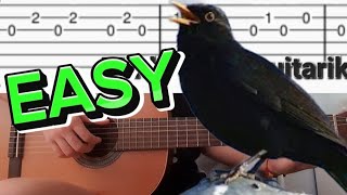 BLACKBIRD by Beatles  EASY Guitar TABS [upl. by Razaele]