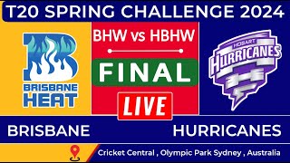 LIVE 🔴 Brisbane Heat Women Vs Hobart Hurricanes Women  Final  BHW vs HBHW Live Score [upl. by Gillie440]