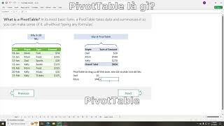 E03 PivotTable 01  PivotTable là gì 01 [upl. by Arie957]