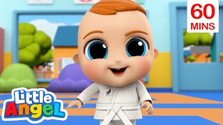 Karate Song  Little Angel  Nursery Rhymes amp Cartoons for Kids  Moonbug [upl. by Quinby]