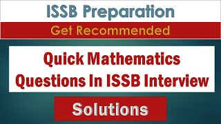 ISSB Lecture 31Quick mathematics in ISSB interviewShortcut trickGet recommended [upl. by Hatch602]