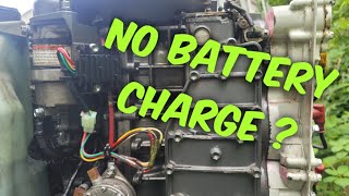 how to diagnose no battery charge outboard [upl. by Feer]