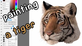 How I Painted a Tiger Digitally [upl. by Rumery786]