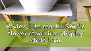 Review 【In stock】Nordic flower stand iron display shelf luxury simple modern side table living room [upl. by Leifeste]