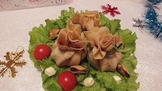 Новогодние рецепты 2025 Фаршированные блины с мясом и грибами [upl. by Brucie]