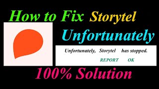 How to fix Storytel App Unfortunately Has Stopped Problem Solution  Storytel Stopped Error [upl. by Elkin]