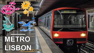 🇵🇹 Lisbon Metro  All the Lines  Metro de Lisboa  Todas as linhas 2021 4K [upl. by Nirtiak]