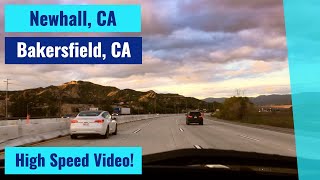 Newhall CA to Bakersfield CA  High Speed Driving Video [upl. by Iams]