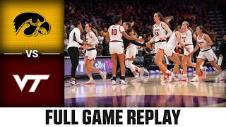 Iowa vs Virginia Tech Full Game Replay  202324 ACC Women’s Basketball [upl. by Ansell]