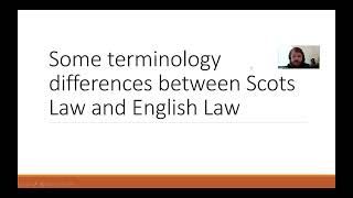 Some terminology differences between Scots Law and English Law [upl. by Atinob]