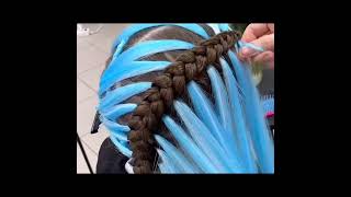 tutorial weaving braids hairstyles hairtutorial tutorialhair braids hairstyles subscribe sub [upl. by Ykcaj]