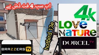 hotbird 13e today update love nature 4k4ft Dish size py Full ok [upl. by Anial]