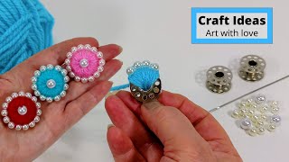 Super easy how to make wool flowers with a bobbin  amazing handembroidered flower trick [upl. by Landing]