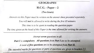 ICSE Geography 2017 Solved QP Part II [upl. by Niles]