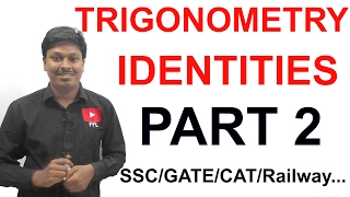 TRIGONOMETRY IDENTITIES  LESSON 2   SSCCATGATERailway [upl. by Okika159]