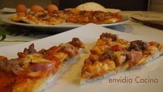 Pizza de Carne Receta Fácil y Rápida envidiacocina 02 [upl. by Dleifxam22]