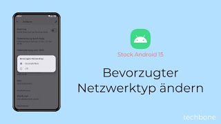 Bevorzugter Netzwerktyp ändern Android 15 [upl. by Nnylarej]