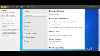 Allow Remote Desktop Connections 2 7 3 TestOut [upl. by Neri]